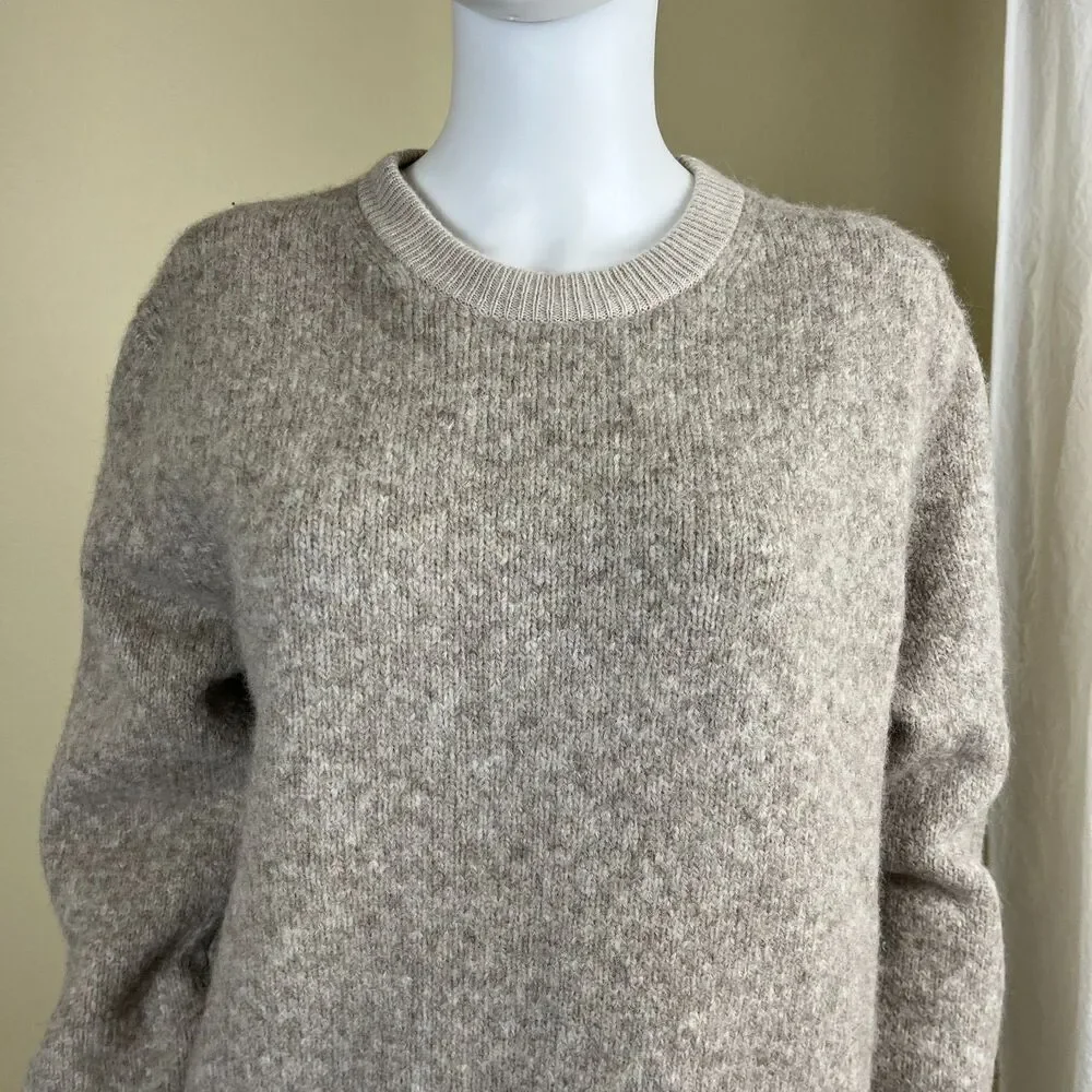 Wallace & Barnes Unisex Wool Llama Alpaca Crewneck Sweater Outdoor Casual Winter